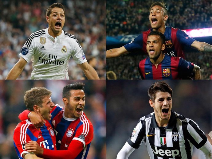 Real Madrid, Barcelona, Bayern Munich y Juventus, semifinalistas de la Champions
