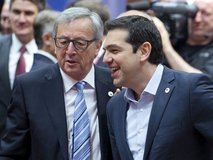 Jean Claude Juncker y Alexis Tsipras