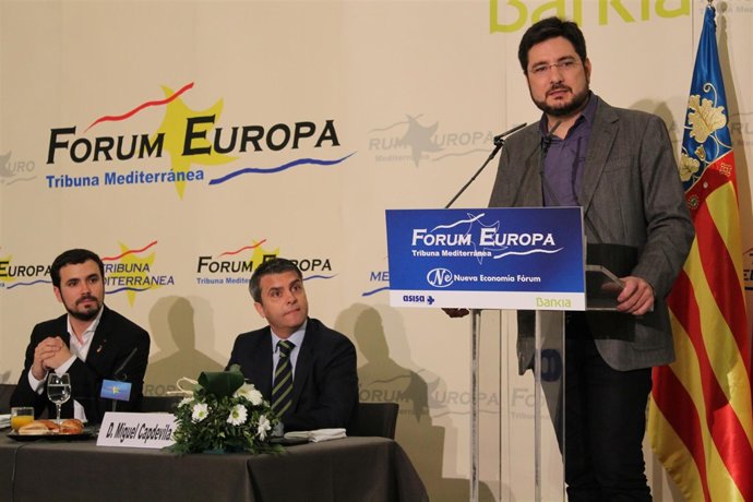 Ignacio Blanco en un desayuno informativo en Valencia
