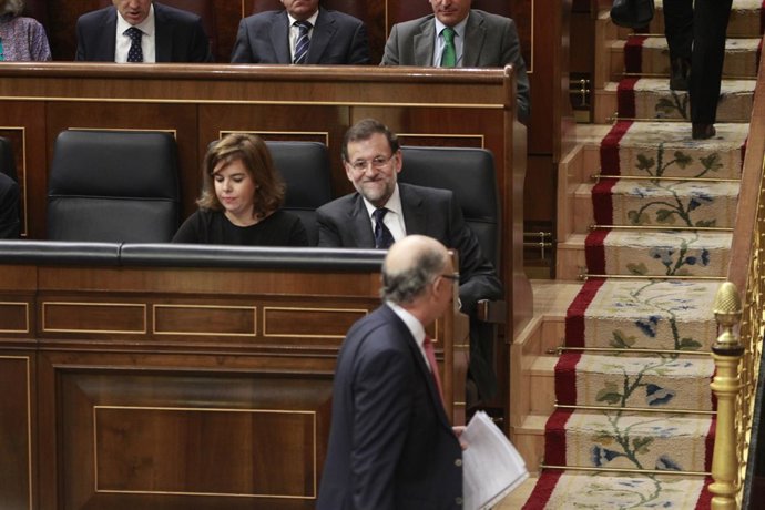 Santamaría, Rajoy y Montoro