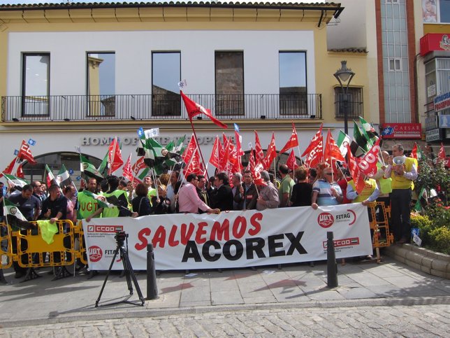 Manifestación de Acorex en Mérida