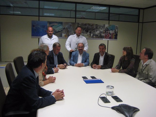 Lambán (PSOE) ha visitado Sabiñánigo.