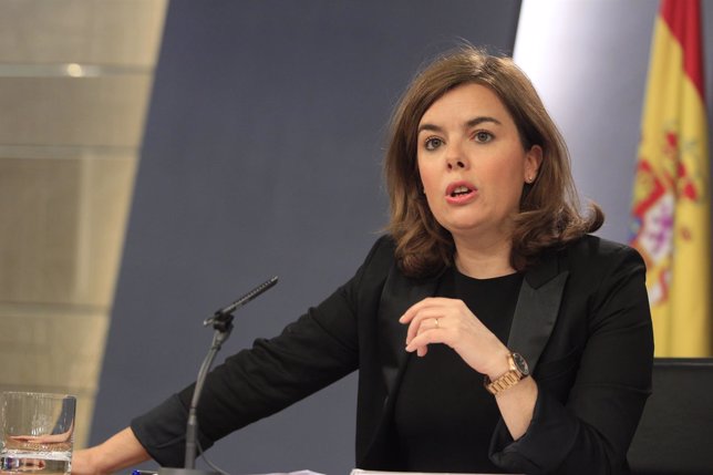 Soraya Saez de Santamaría tras el Consejo de Ministros