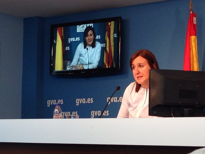 María José Català en la rueda de prensa posterior al pleno del Consell