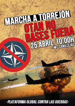 Marcha contra la base aérea de Torrejón