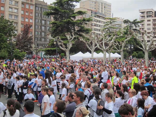 Tras la prueba, los participantes se han reunido en la concha de El Espolón