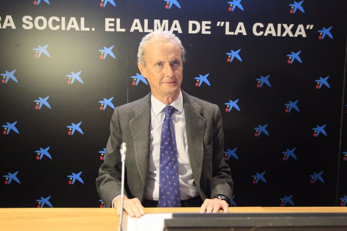 Pedro Morenés en la sede de CaixaForum