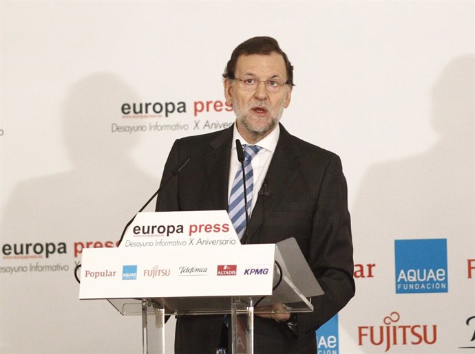 Mariano Rajoy en los Desayunos de Europa Press