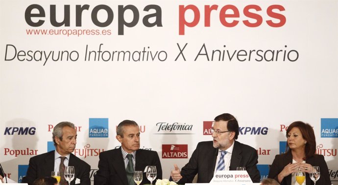 Mariano Rajoy en los Desayunos de Europa Press
