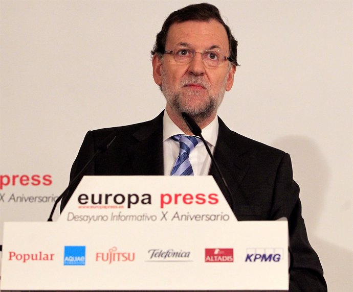 Mariano Rajoy en los Desayunos de Europa Press