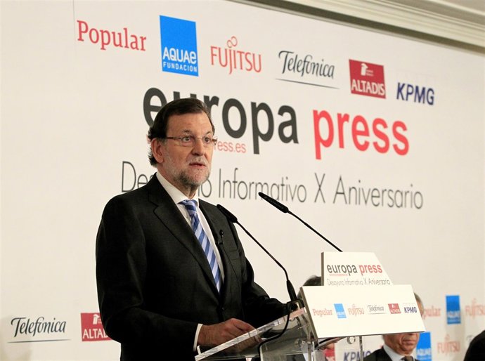 Mariano Rajoy en los Desayunos de Europa Press