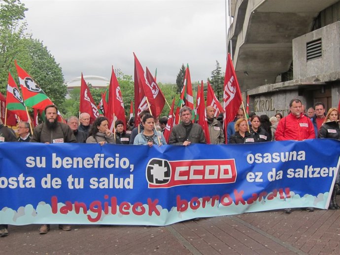 Manifestación de CCOO-Euskadi. 