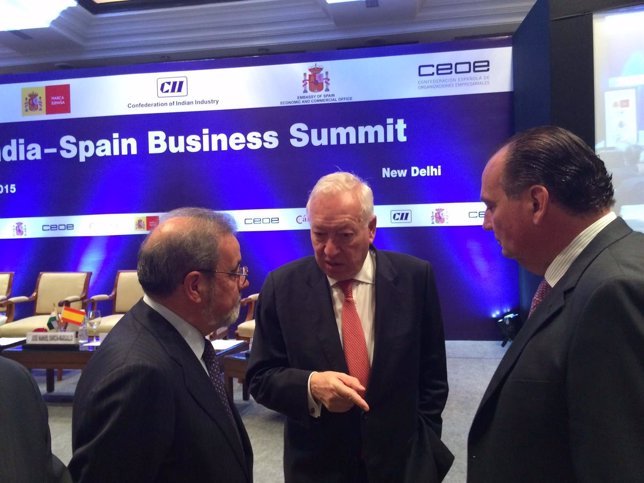 García-Margallo en un encuentro de empresarios españoles en Nueva Delhi