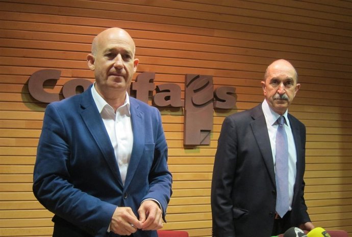 Juan Antonio Martín Mesonero en la sede de Confaes 