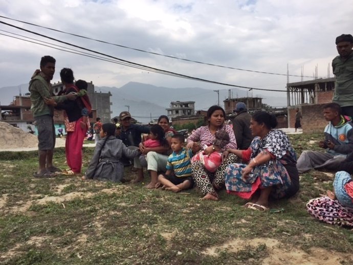 Afectados por el terremoto en Nepal