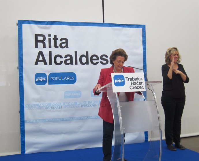 Barberá durante el acto del PP de Valencia para los mayores