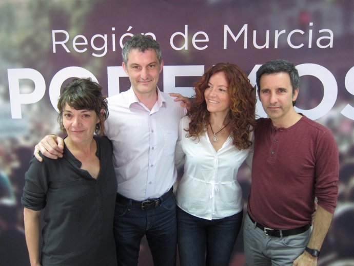 Urralburu con secretaria Organización y candidatos Guadalentín y Cartagena