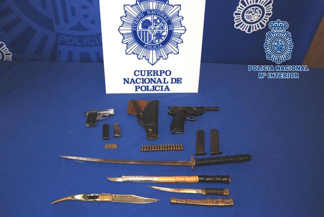 Foto de las armas incautadas