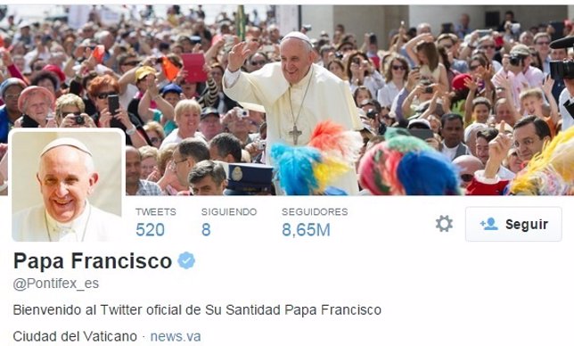 Twitter del papa Francisco