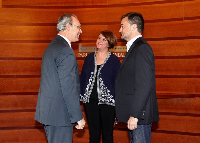 Juan Pablo Durán, hoy con los representantes de IULV-CA