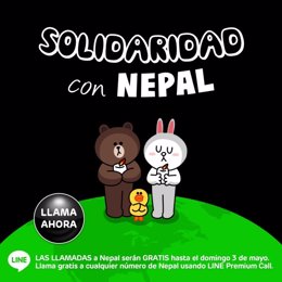 LINE campaña solidaria terremoto de Nepal 2015