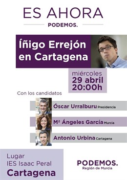 Cartel del acto de Íñigo Errejón