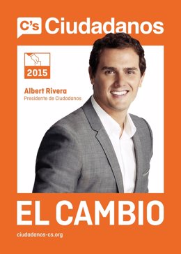 Cartel de Albert Rivera (C's) para las elecciones municipales 2015