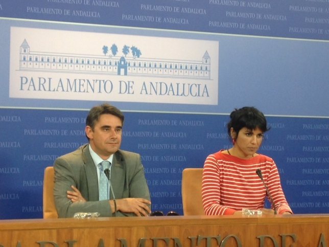 Teresa Rodríguez y Moreno Yagüe este miércoles en rueda de prensa