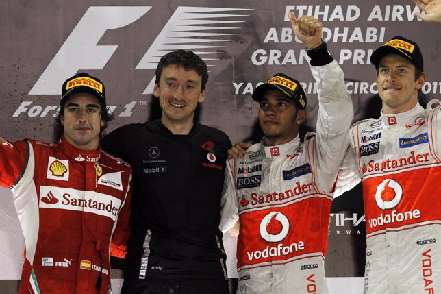 Alonso Hamilton Y Button Premio Abu Dhabi