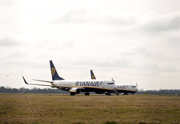 Aviones de Ryanair.