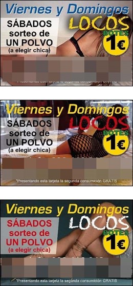 Inspección Policial en un club de alterne por su publicidad sexista
