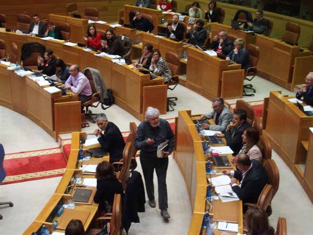 Xosé Manuel Beiras en el Parlamento