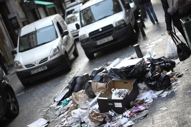 Huelga de limpieza en Madrid - basura