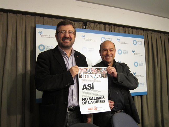 Buey y Alastuey han presentado las manifestaciones del 1 de mayo en Aragón
