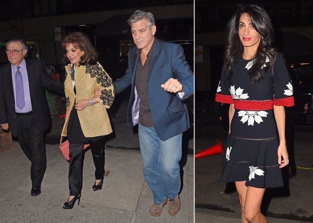 George Clooney se lleva de cena a sus suegros 