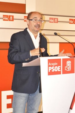 El candidato del PSOE a la Presidencia de Aragón.