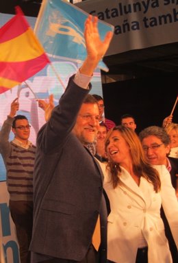 Mariano Rajoy y Alicia Sánchez Camacho (PP)
