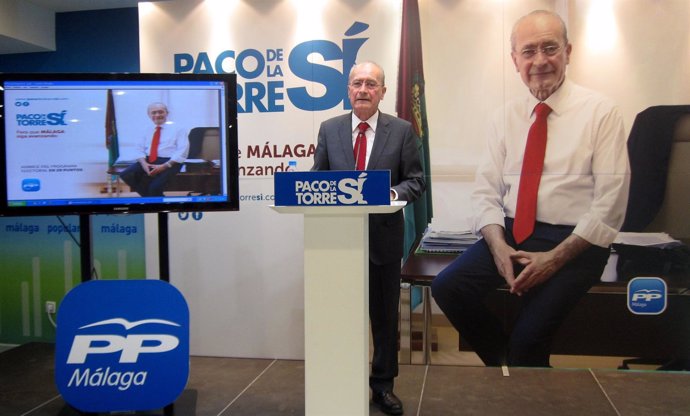 El alcalde de Málaga y candidato del PP a la reelección, Francisco de la Torre