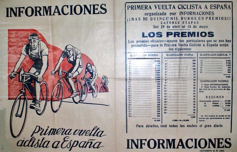 Hoja promocional Vuelta a España 1985