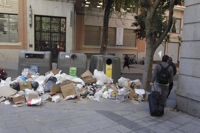 Huelga de basuras en Madrid