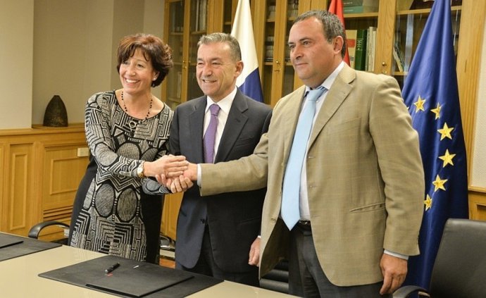 Inés Rojas, Paulino Rivero y Manuel Ramón Plasencia