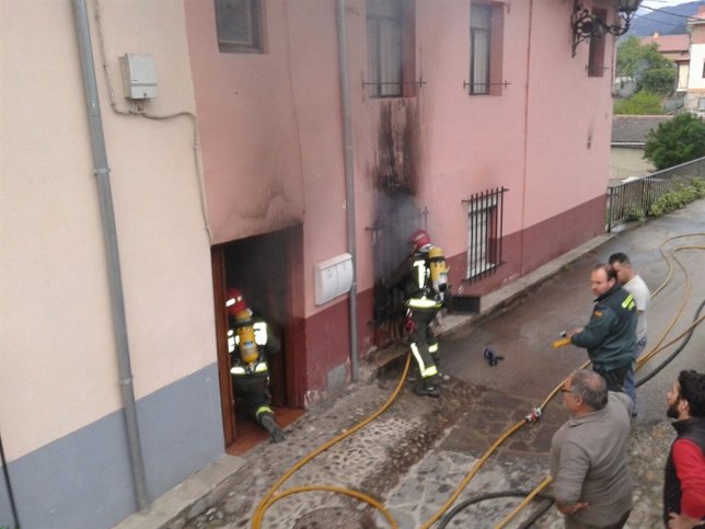 Incendio de la vivienda en Potes