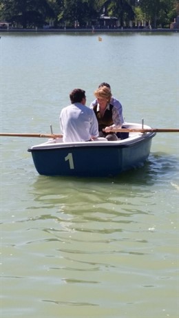 Esperanza Aguirre en el Retiro