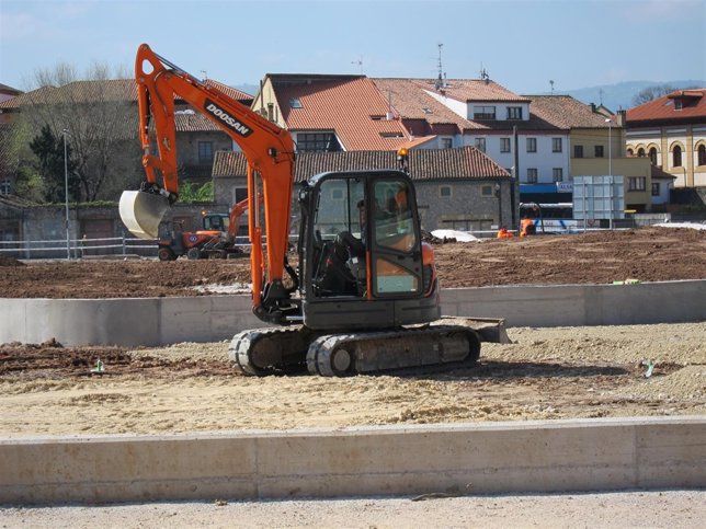 Obras en un pueblo de Asturias