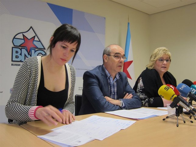Rueda de prensa del BNG, Jorquera, Paz y Pontón