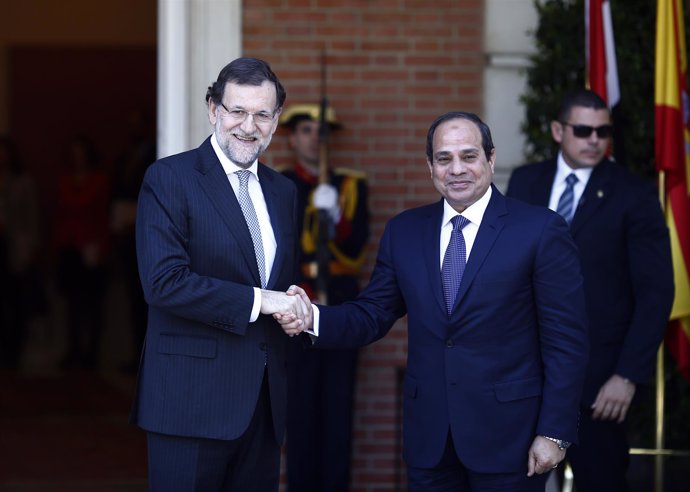 Mariano Rajoy recibe al presidente de Egipto, Abdel Fattah Al-Sisi