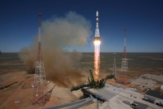 Despegue del cohete Soyuz con la malograda misión Progress  M27-M
