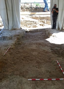 Fosa del antiguo cementerio de Camas, donde están los restos de los mineros