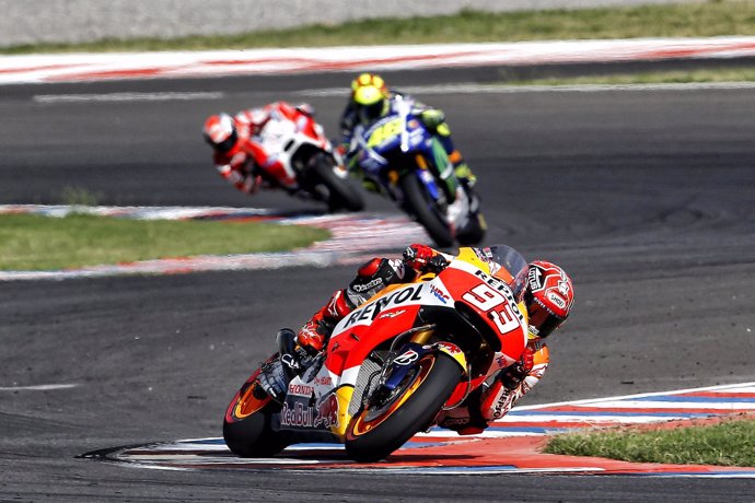 Marc Márquez durante el GP de Argentina