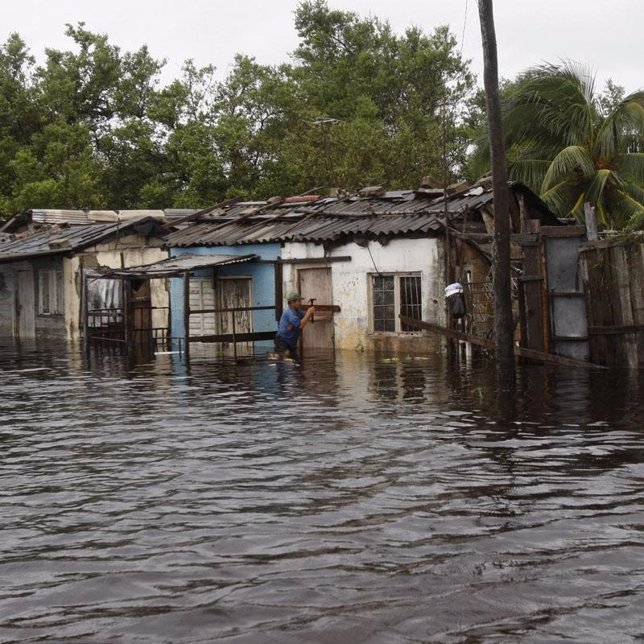 Inundaciones en Cuba provocados por el huracán Ike